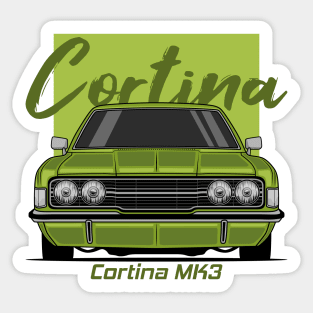 Front Green Cortina MK3 Classic Sticker